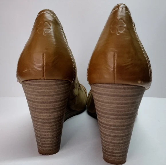 Lucky Brand "Grace" leather wedges shoes size 10M - Picture 9 of 11
